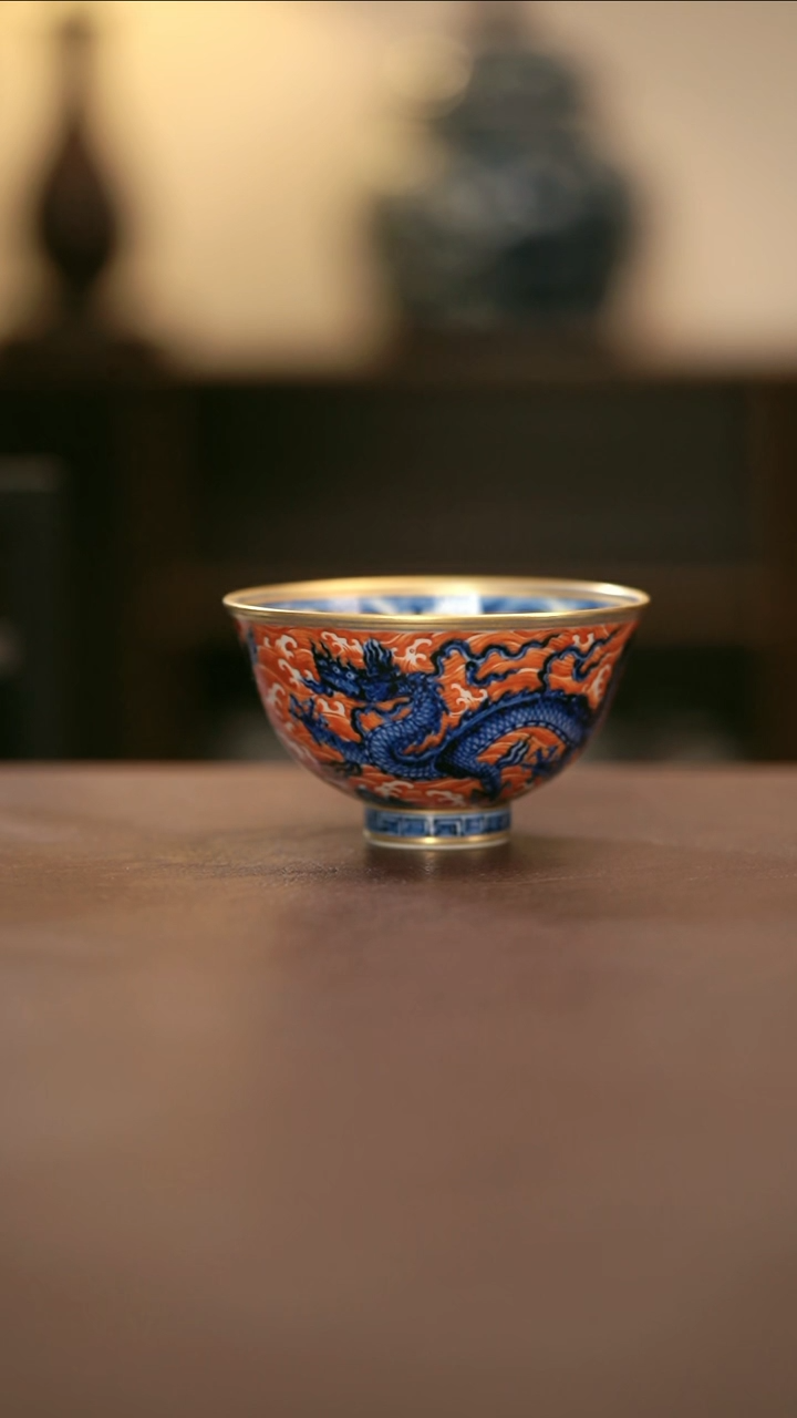 【闪购商品】杯舜瓷天工一品梵红龙杯