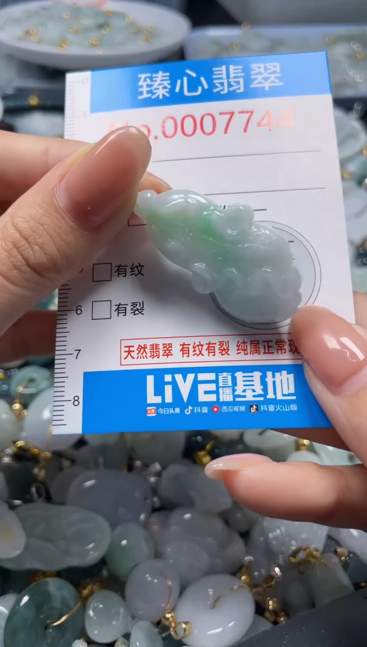 吊坠(不含链)未镶嵌翡翠7744