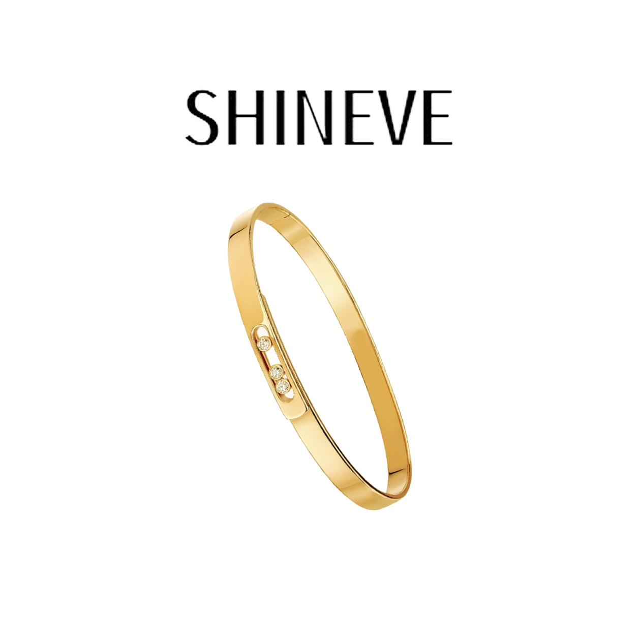 铜合金手镯 【镀K金】镂空带钻时尚手镯金色高端轻奢百搭素款