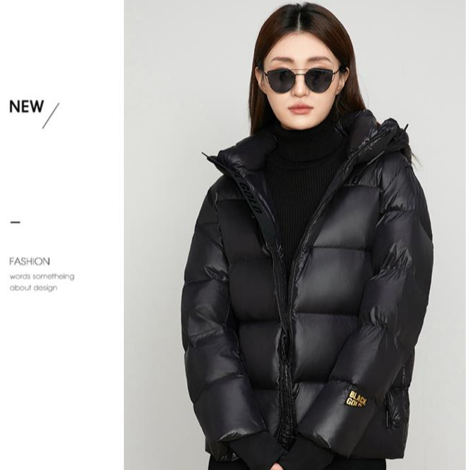 反季短款加厚百搭保暖连帽韩版宽松石墨烯4.0情侣鹅绒服XP8123