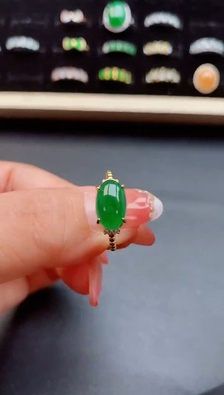 【闪购商品】翡翠戒指银S925镶嵌12121