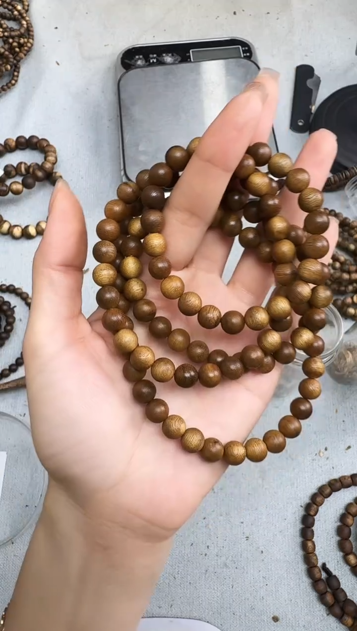 沉香手串0821黄油格圆珠多圈多样性发一