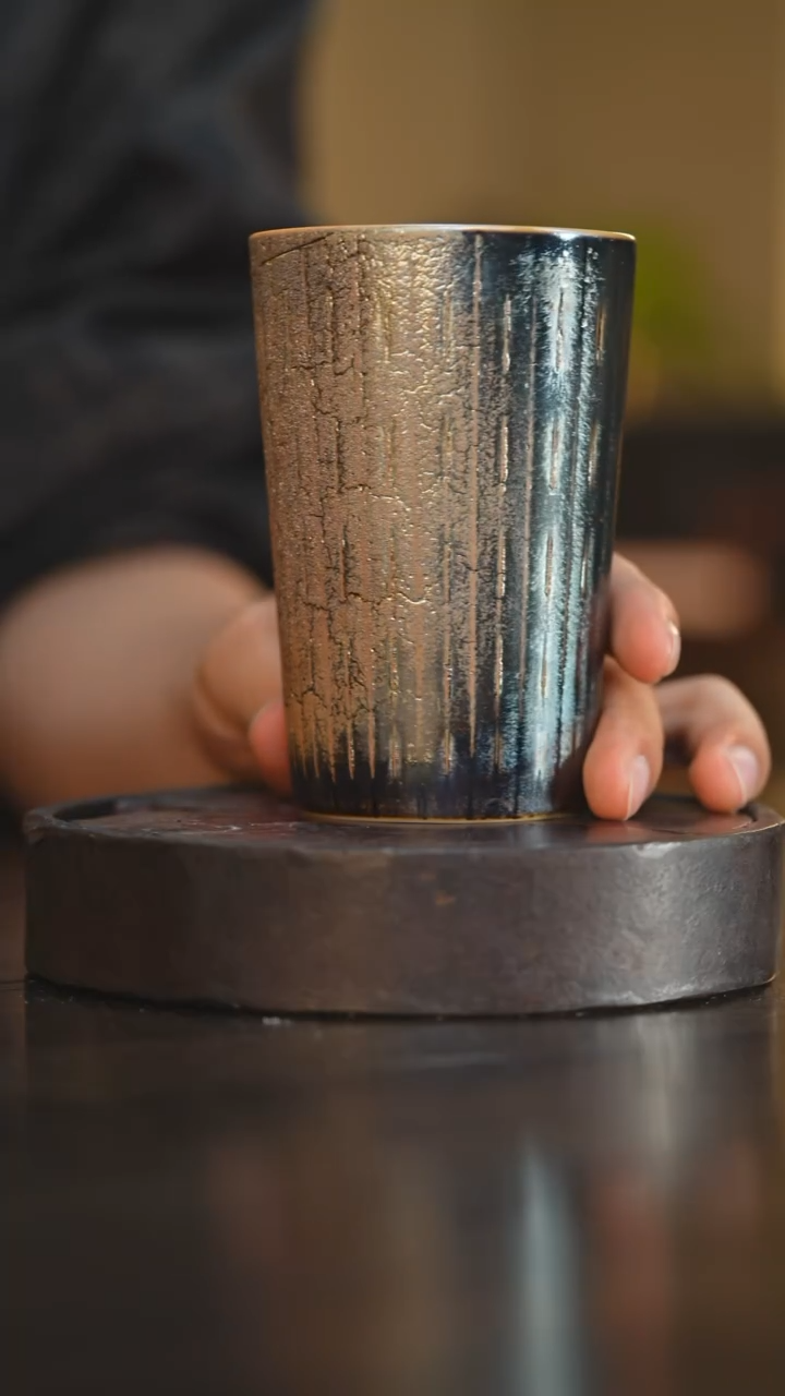 瓷片117柴房陶瓷柴烧窑宝马克杯