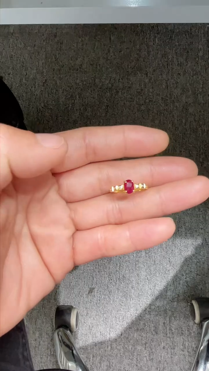 【闪购商品】红宝石戒指银S925镶嵌戒指