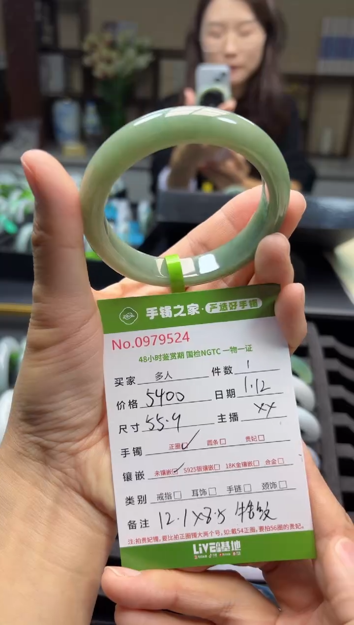 【闪购商品】翡翠手镯未镶嵌多人