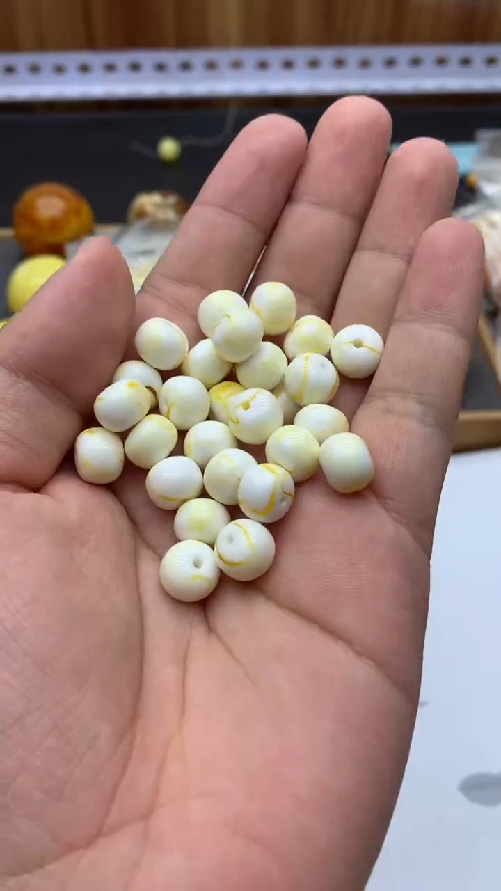 D100.瓷白10毫米老型珠