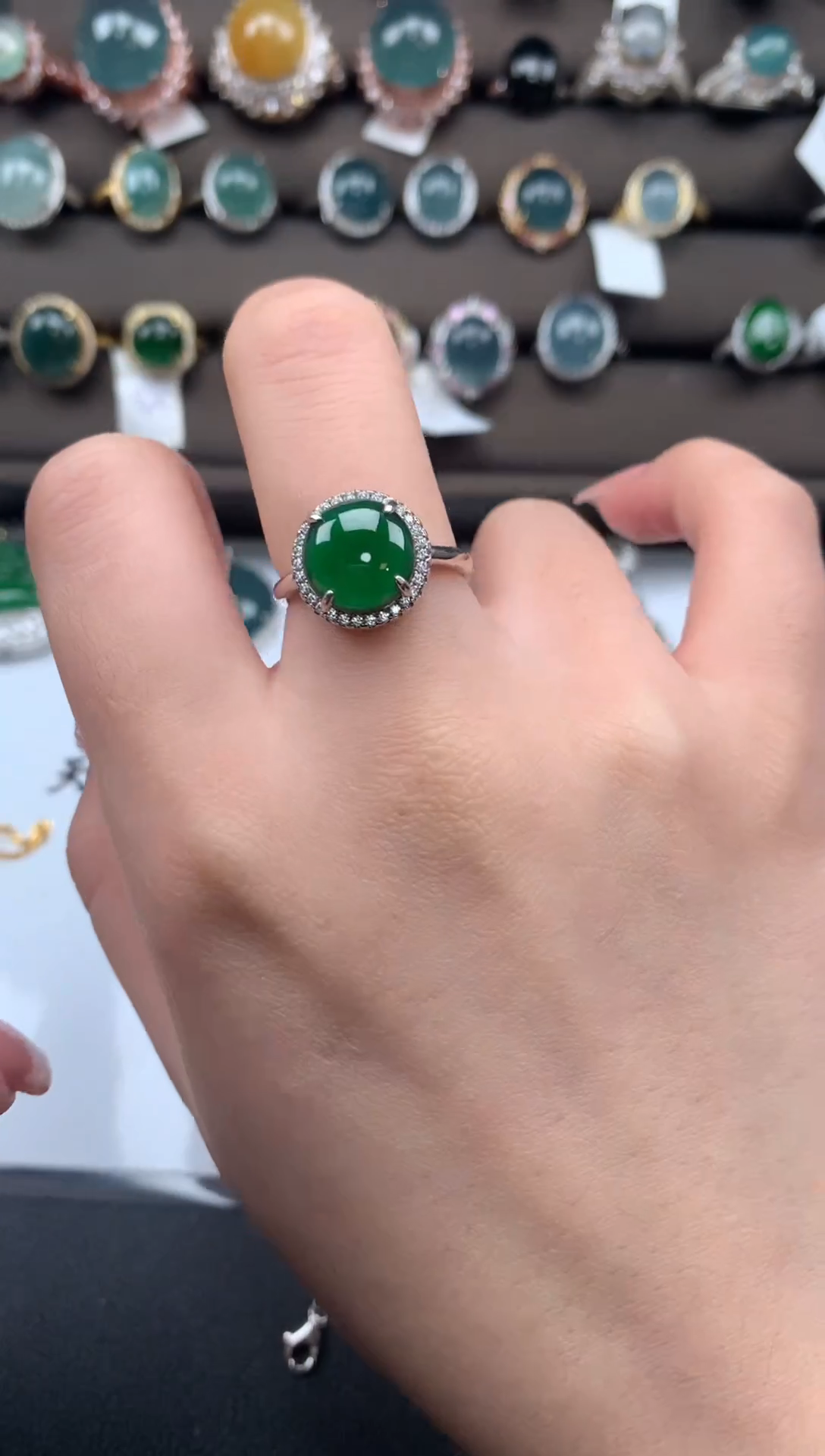 【闪购商品】翡翠戒指银S925镶嵌41241