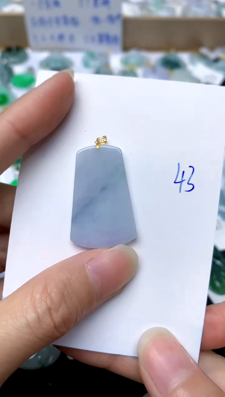 【闪购商品】翡翠颈饰18K金镶嵌43天然A货翡翠