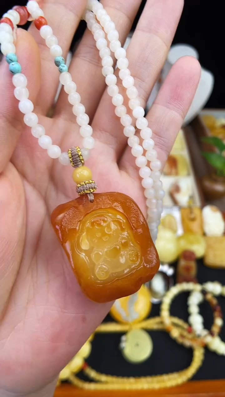 琥珀未镶嵌珠宝奇石柒月