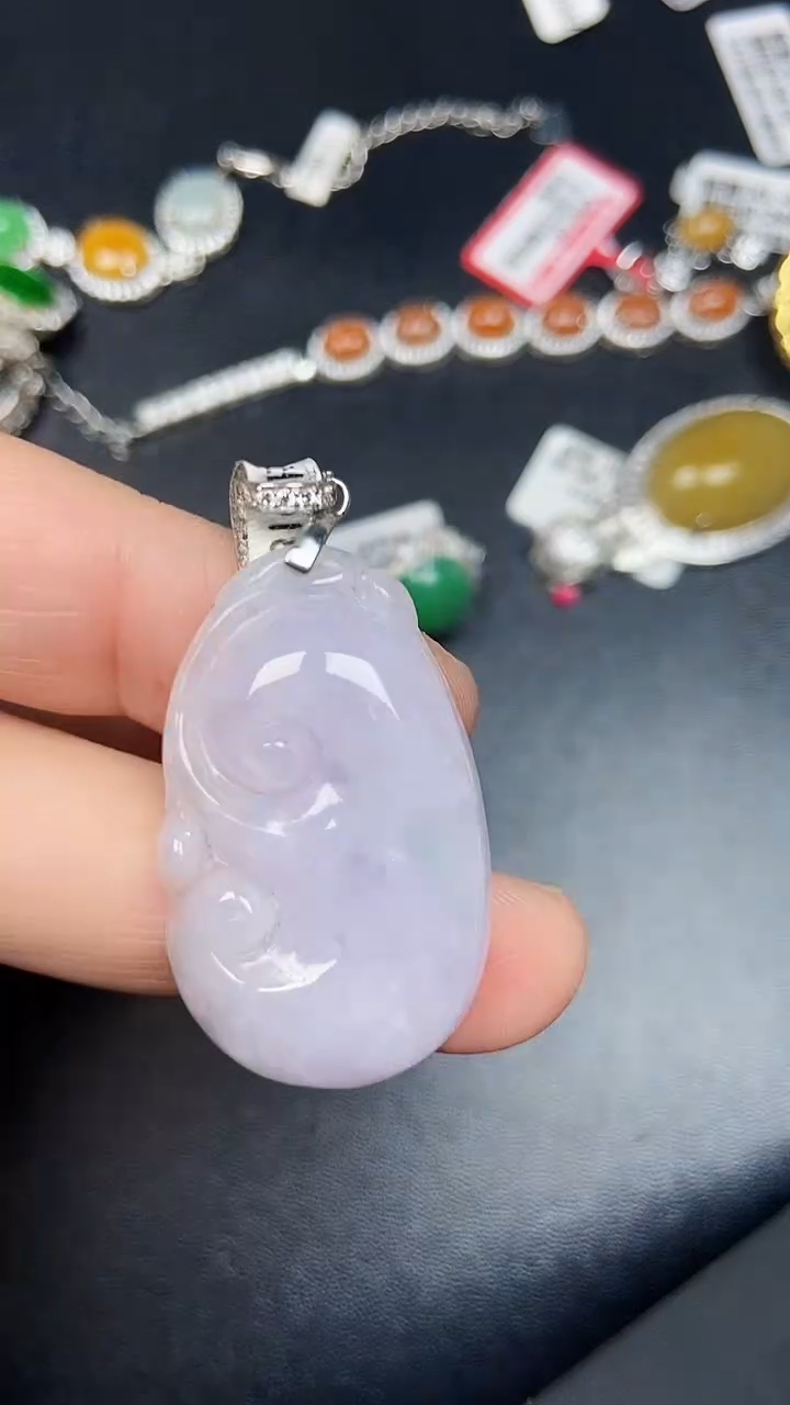 银S925镶嵌戒指翡翠7500