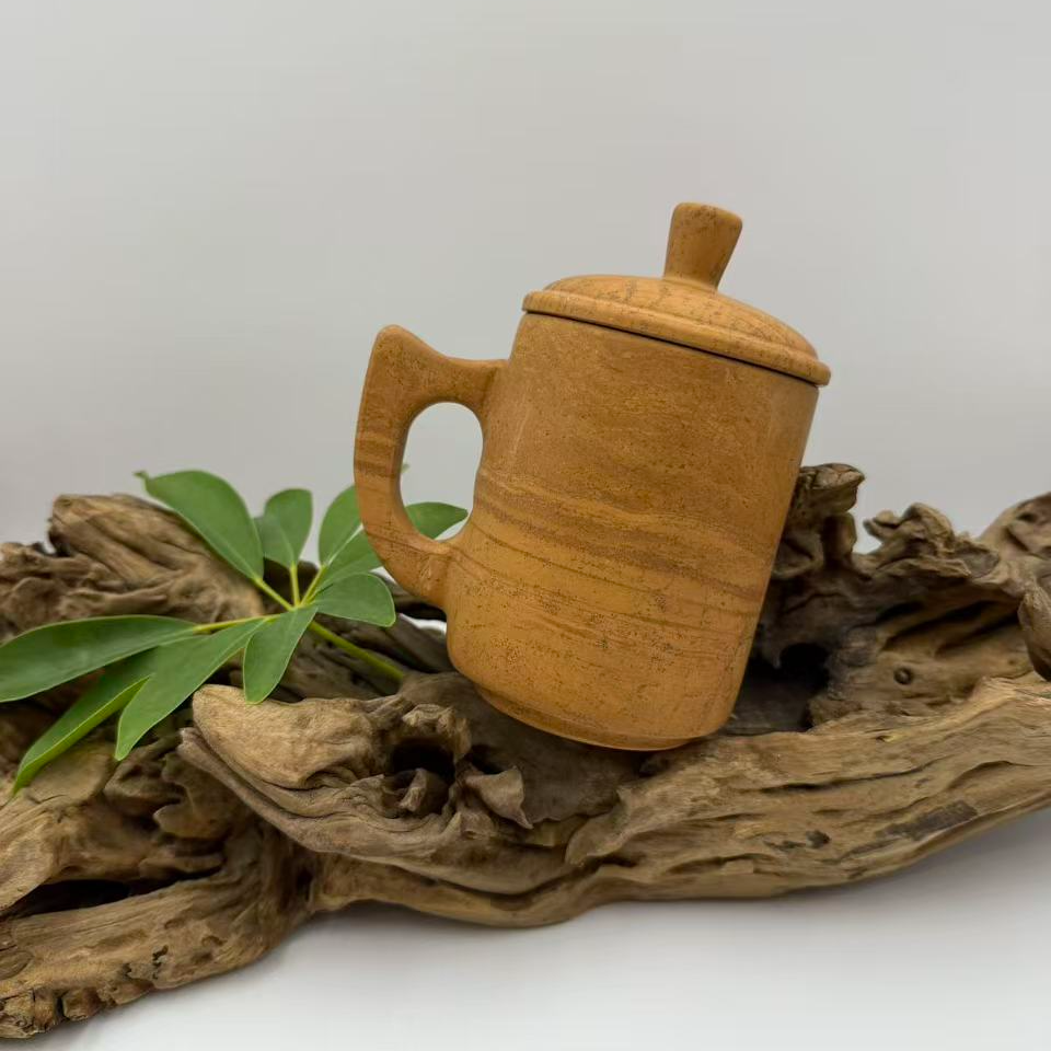 泗水砭石大正玄黄砭石手端杯