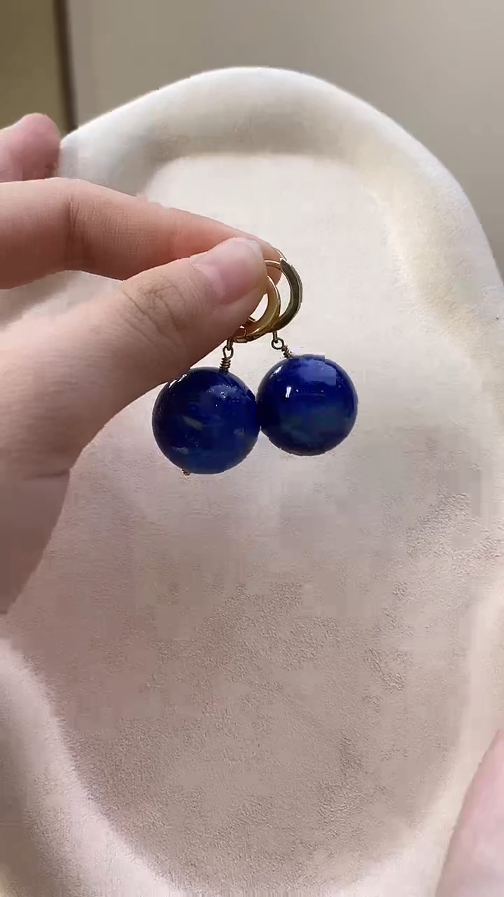 未镶嵌青金石耳饰耳环