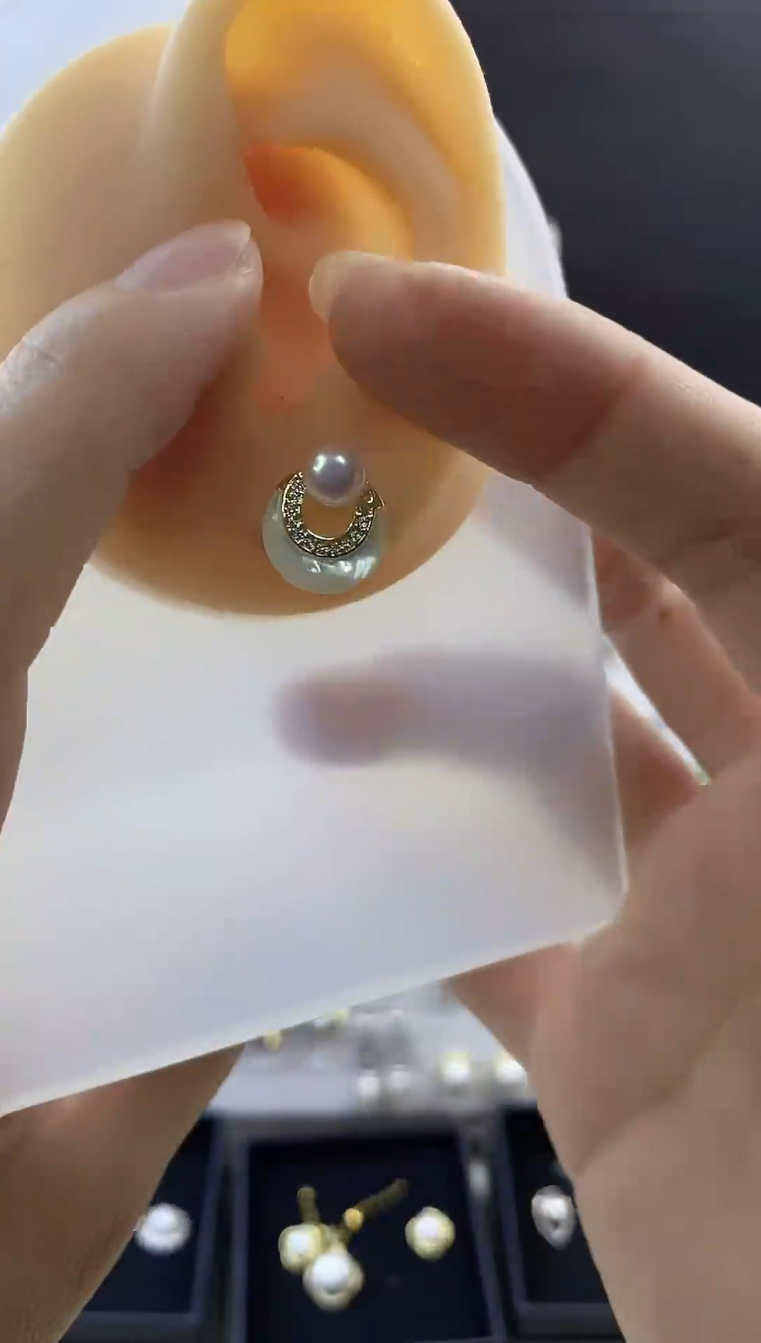 合金耳饰淡水珍珠116