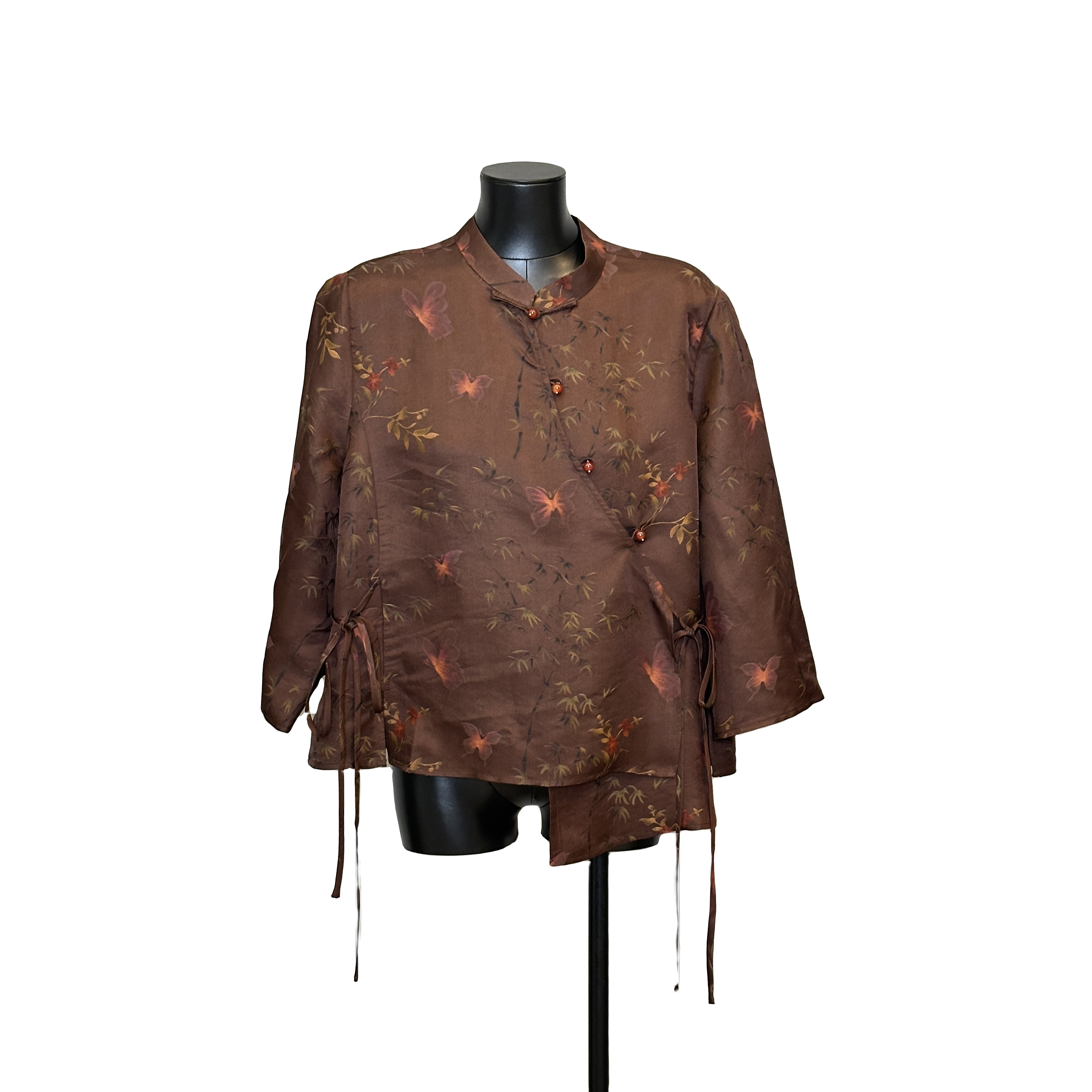 女装利琪高订【梦蝶】国风新中式气质轻奢百搭衬衫A5054