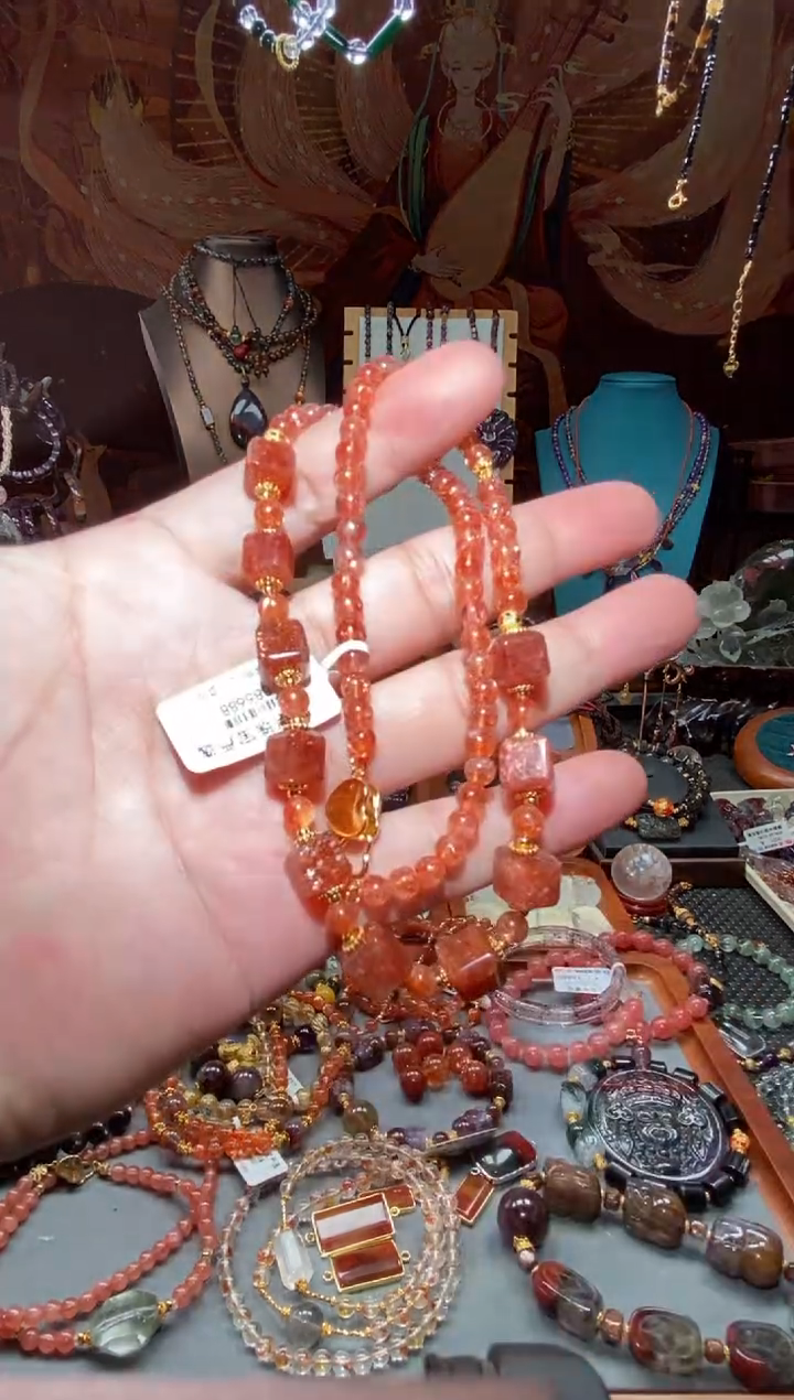 【闪购商品】长石方糖项链未镶嵌金太阳多样性发其一