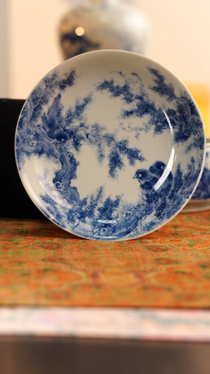 【闪购商品】望玉青花翠鸟壶承