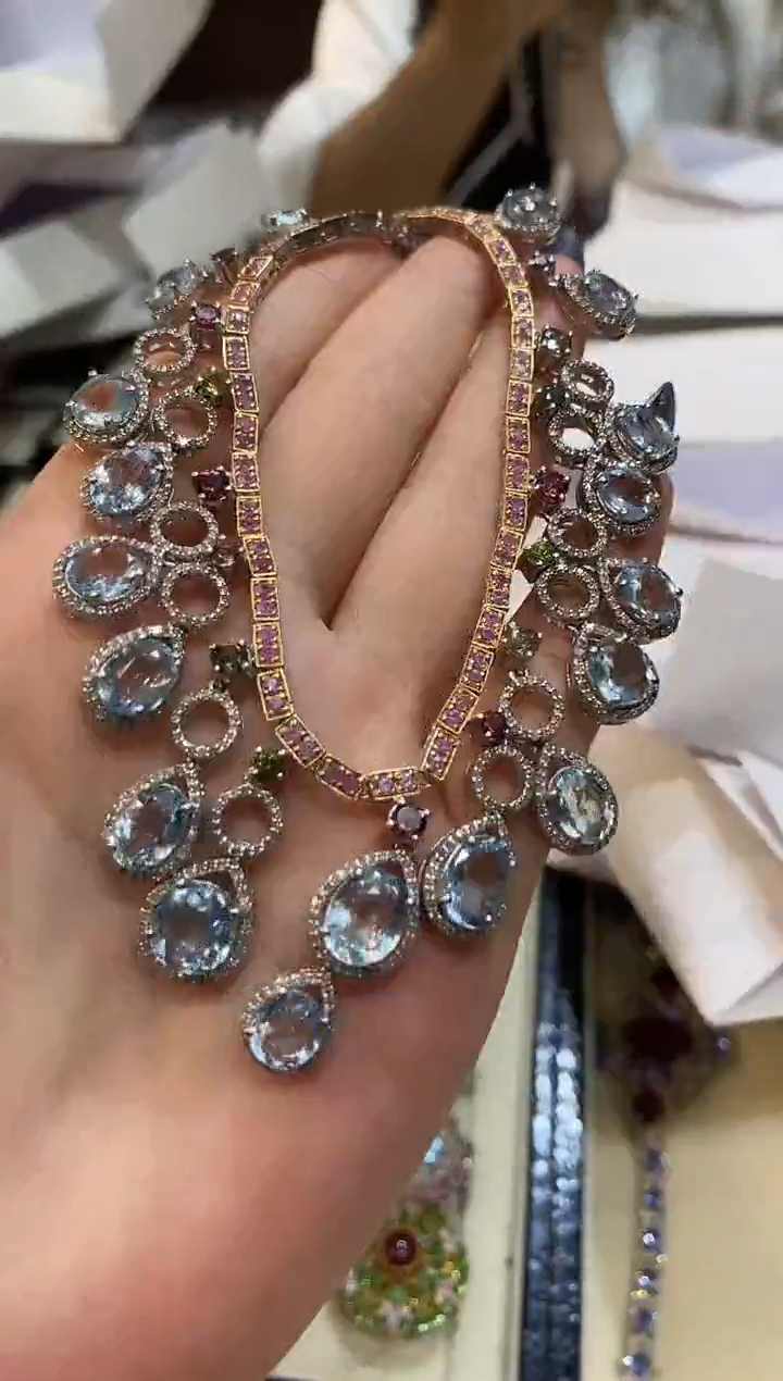 银S925镶嵌项链定制祖母绿楚楚珠宝中古甄选不退换