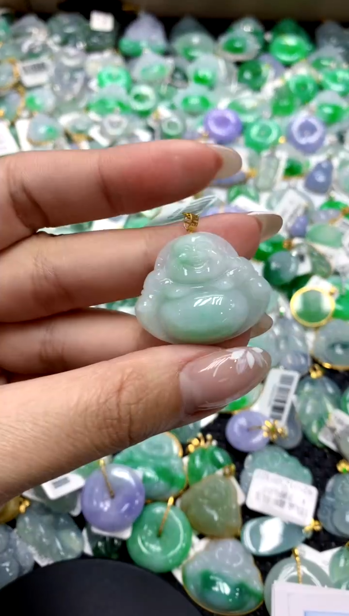 【闪购商品】翡翠颈饰18K金镶嵌1111111111111