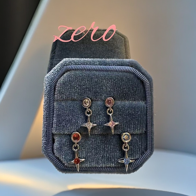 十字吊坠钛钢耳钉 简约时尚高级夏天高级感