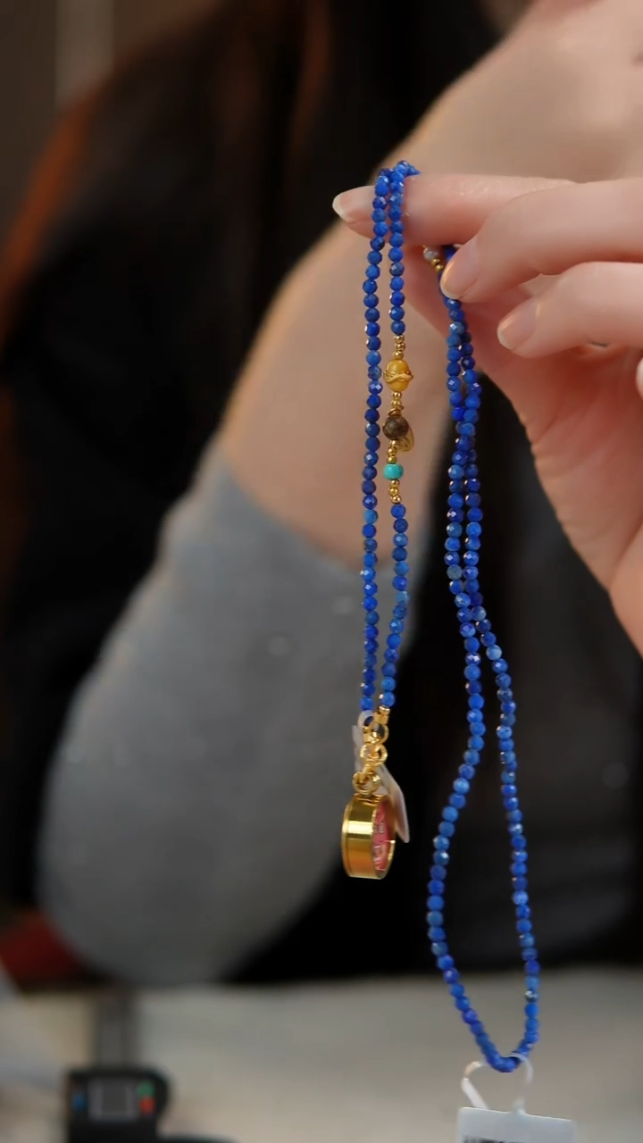 未镶嵌青金石颈饰D40青金石项链