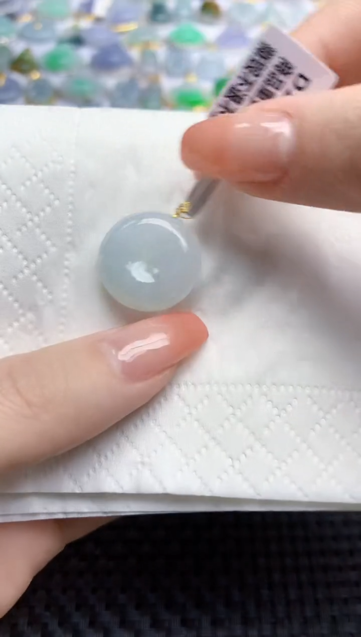 【闪购商品】翡翠颈饰18K金镶嵌天然翡翠A货