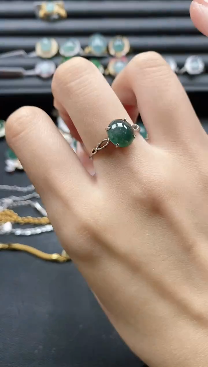 【闪购商品】翡翠戒指银S925镶嵌51151