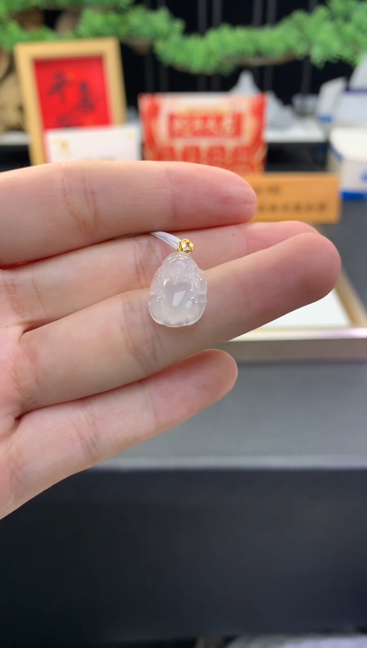 【闪购商品】翡翠吊坠(赠链)18K金镶嵌FA305貔貅多样性发其一赠皮绳