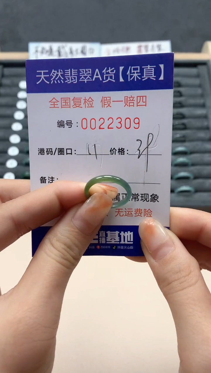 【闪购商品】翡翠戒指未镶嵌天然22309