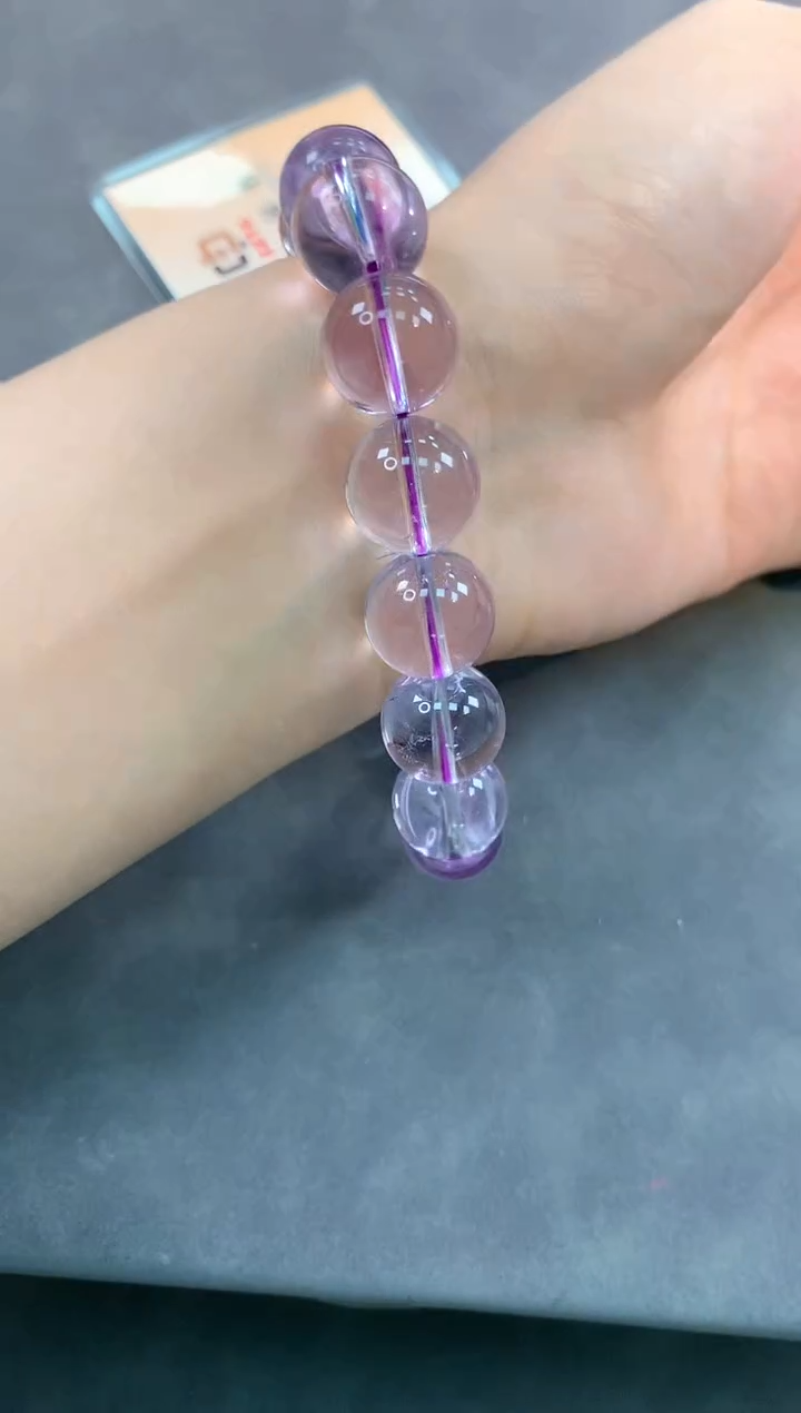 【闪购商品】紫晶手链未镶嵌90号玻紫水晶单圈14mm