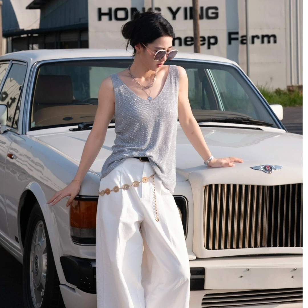 福利---选择对应编码--叠穿V领背心女内搭显瘦柔软亲肤遮副乳吊带