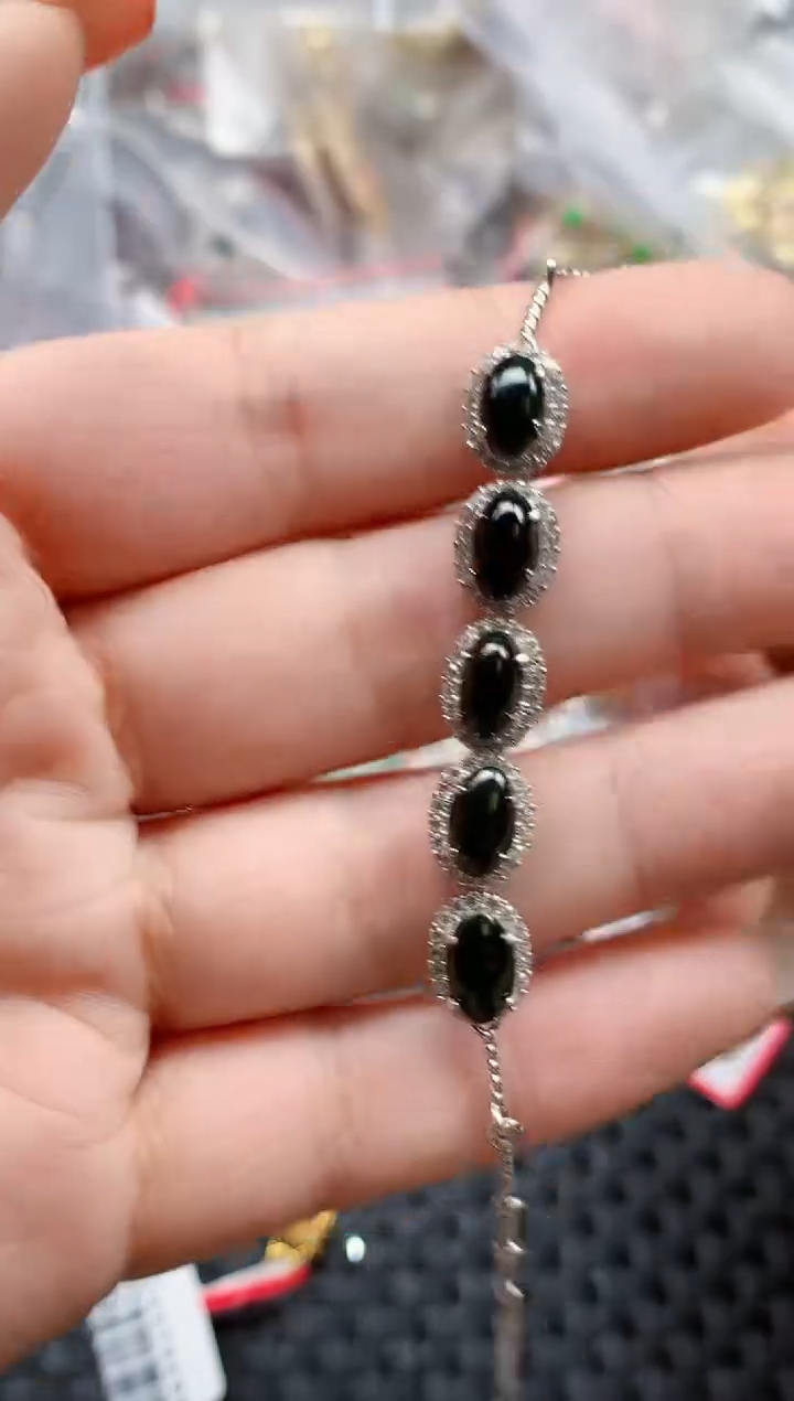 银S925镶嵌戒指翡翠天然A货缅甸翡翠