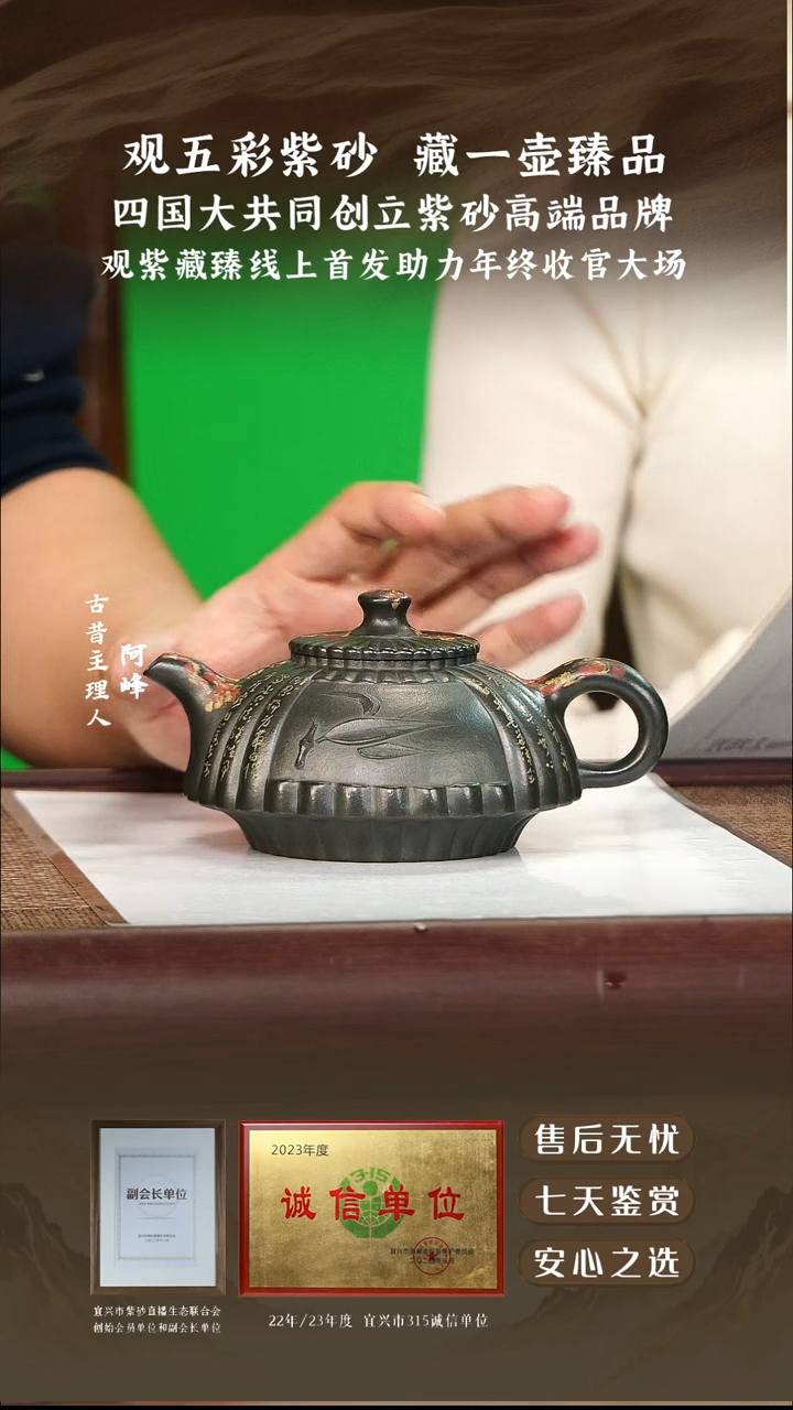 观紫藏臻君子兰筋纹半月280cc