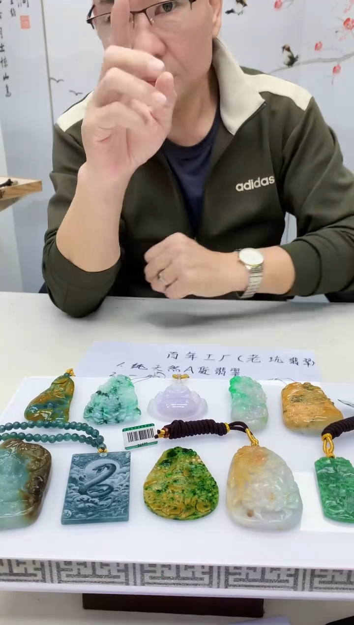 【闪购商品】翡翠颈饰未镶嵌5152lr-毛货挂件