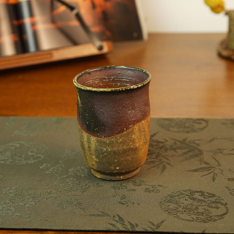 伊禾集物 日本备前烧手工匠人 永末隆平 茶杯 杯 茶道 零配 2162#