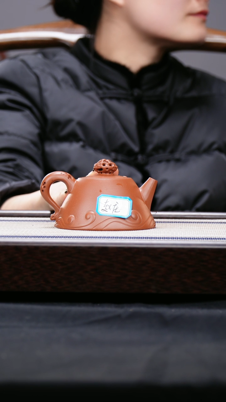 【闪购商品】紫砂茶壶赵庄朱泥 惊涛壶 