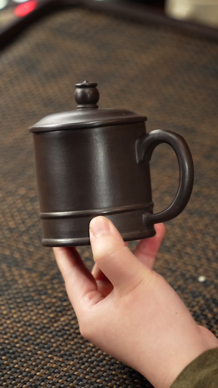 【闪购商品】紫砂茶杯福利紫砂紫器横线小盖杯
