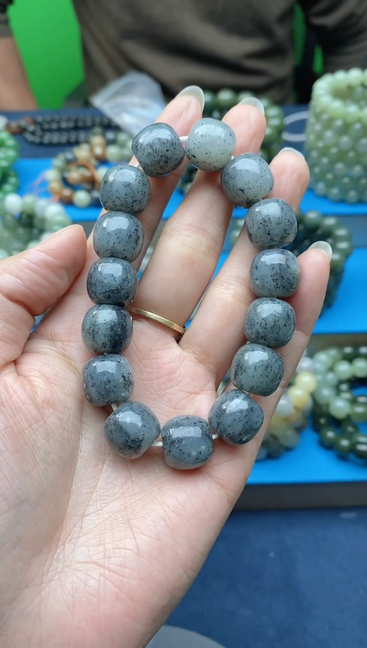 未镶嵌手串和田玉D-8青花