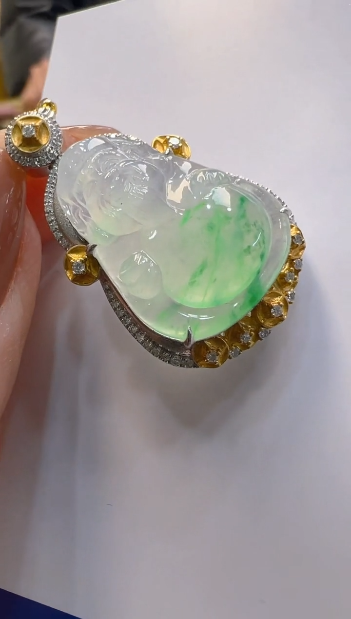 【闪购商品】翡翠吊坠(不含链)18K金镶嵌多样性团购发一件