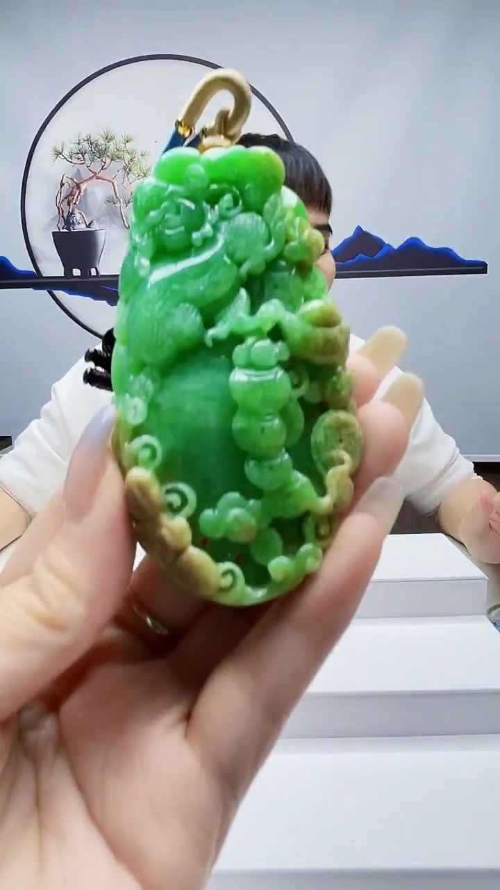 未镶嵌定制翡翠毛货挂件51