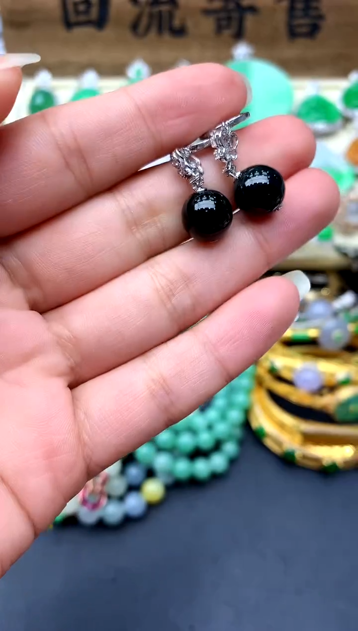 【闪购商品】翡翠耳饰18K金镶嵌336-中国好珍宝