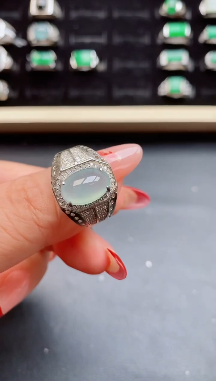 【闪购商品】翡翠戒指银S925镶嵌508550