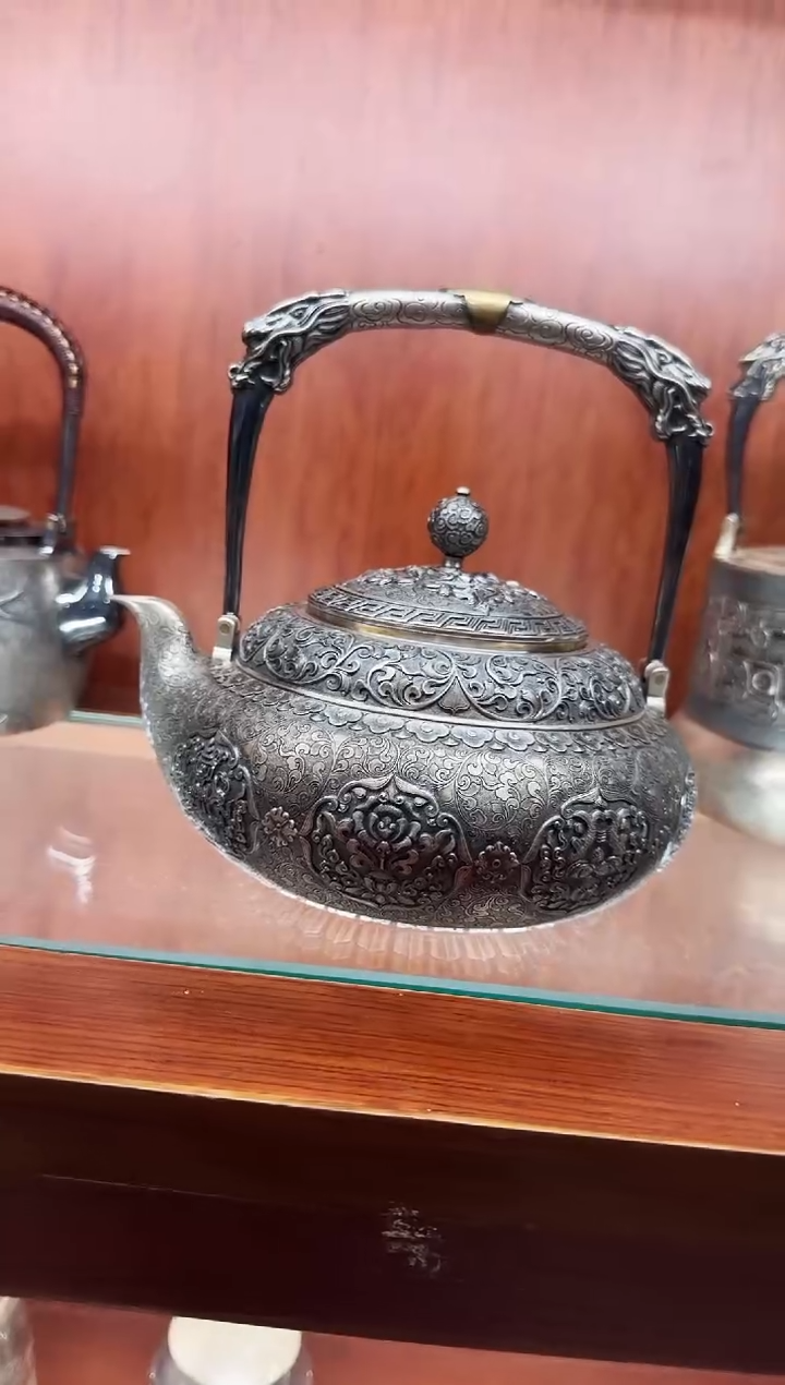 【闪购商品】足银999高工藏式八宝烧水壶