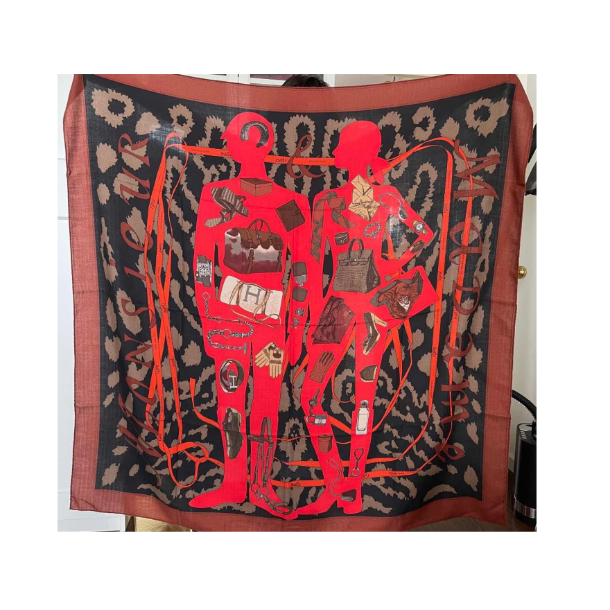 未使用 Hermes/爱马仕 【念念】《女士与先生》系列 140披肩