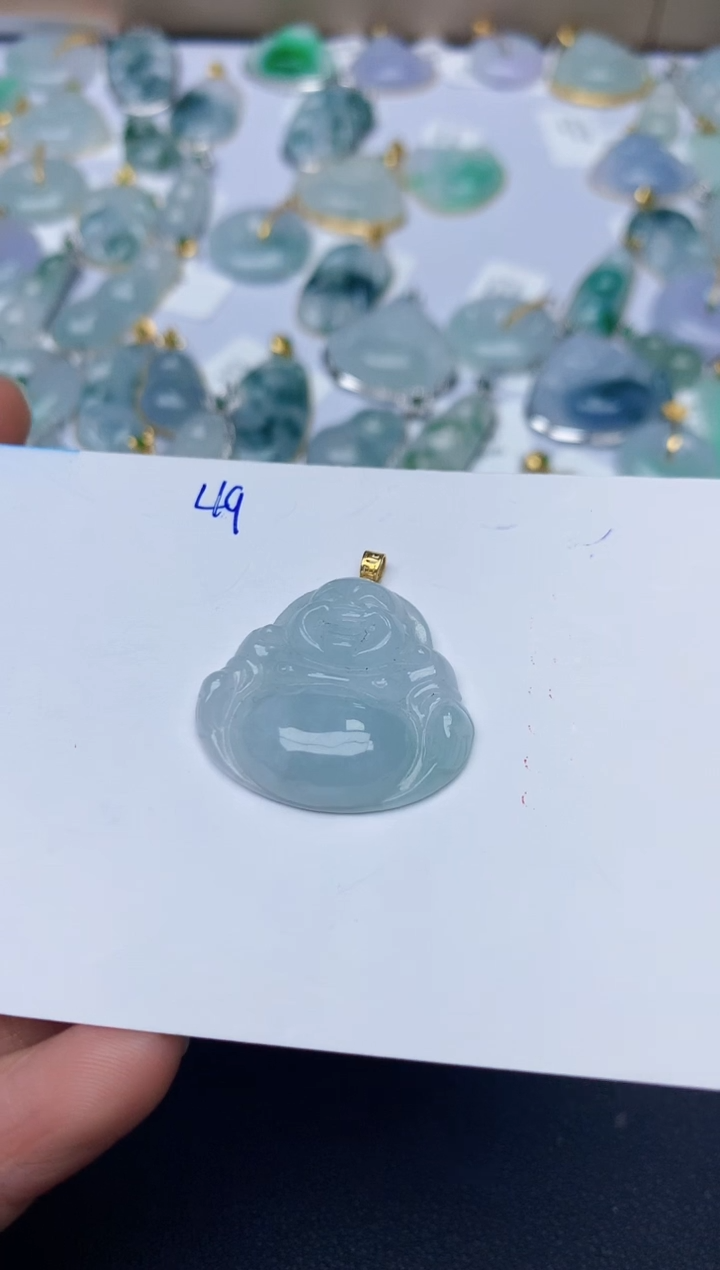 【闪购商品】翡翠颈饰18K金镶嵌天然翡翠A货  