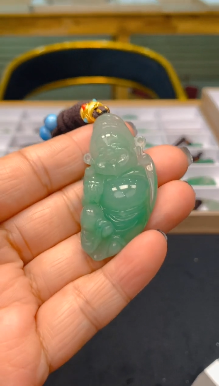 【闪购商品】石英质玉颈饰未镶嵌冰美人非洲翠026