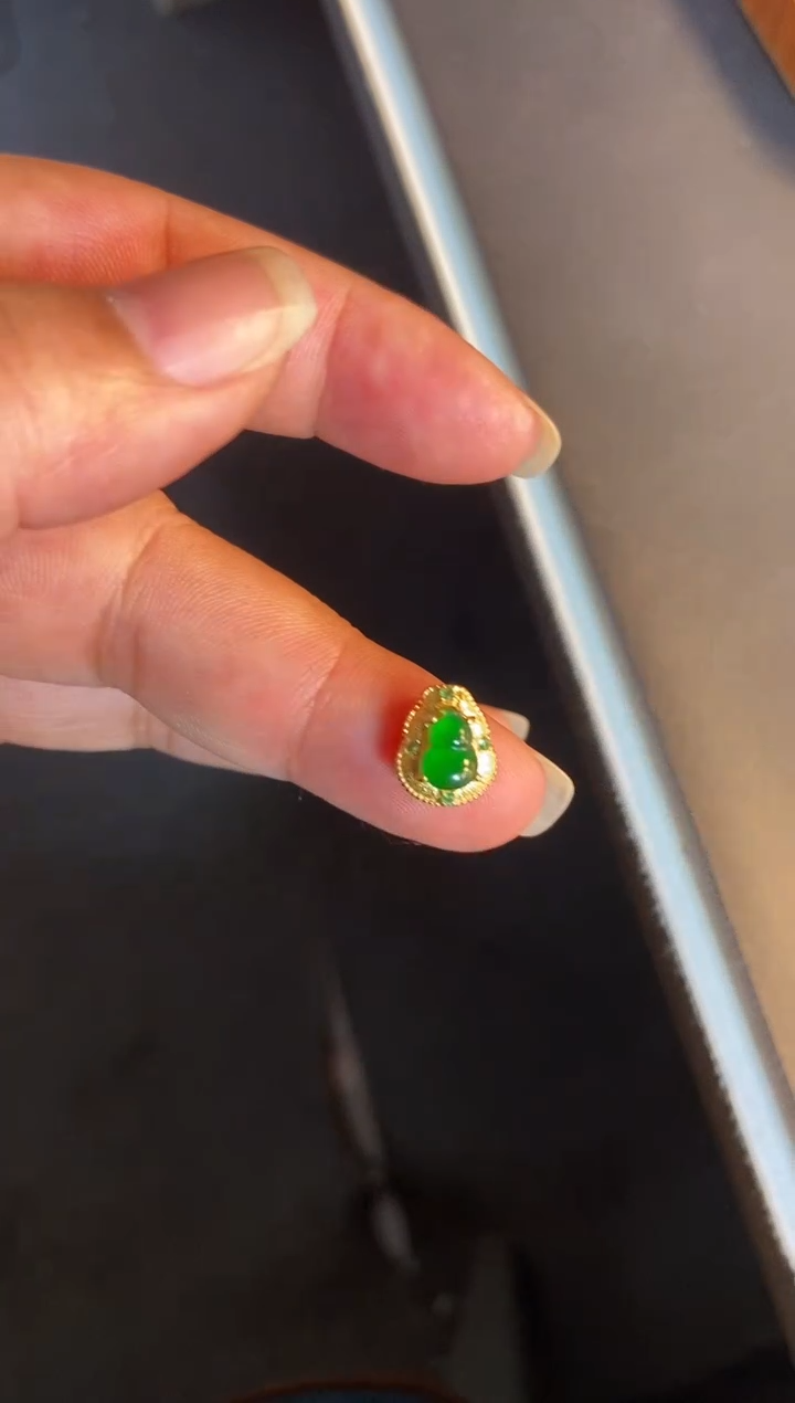 吊坠(不含链)银S925镶嵌翡翠1
