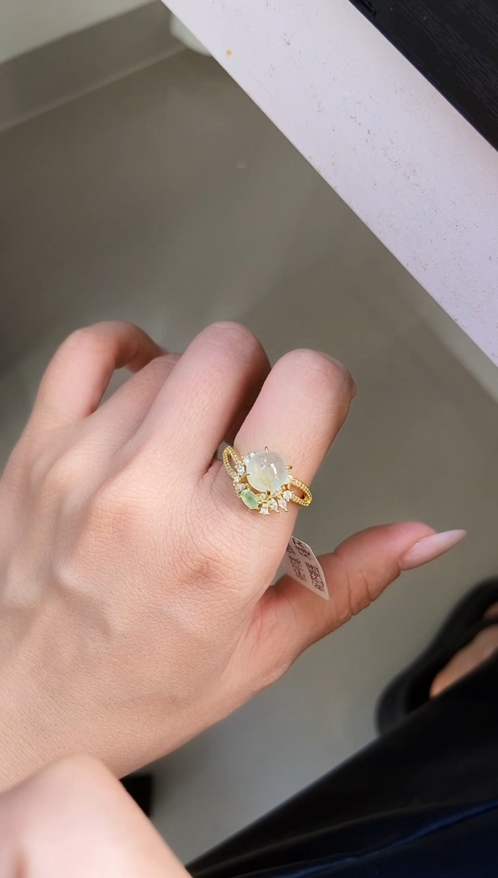 银S925镶嵌戒指翡翠12