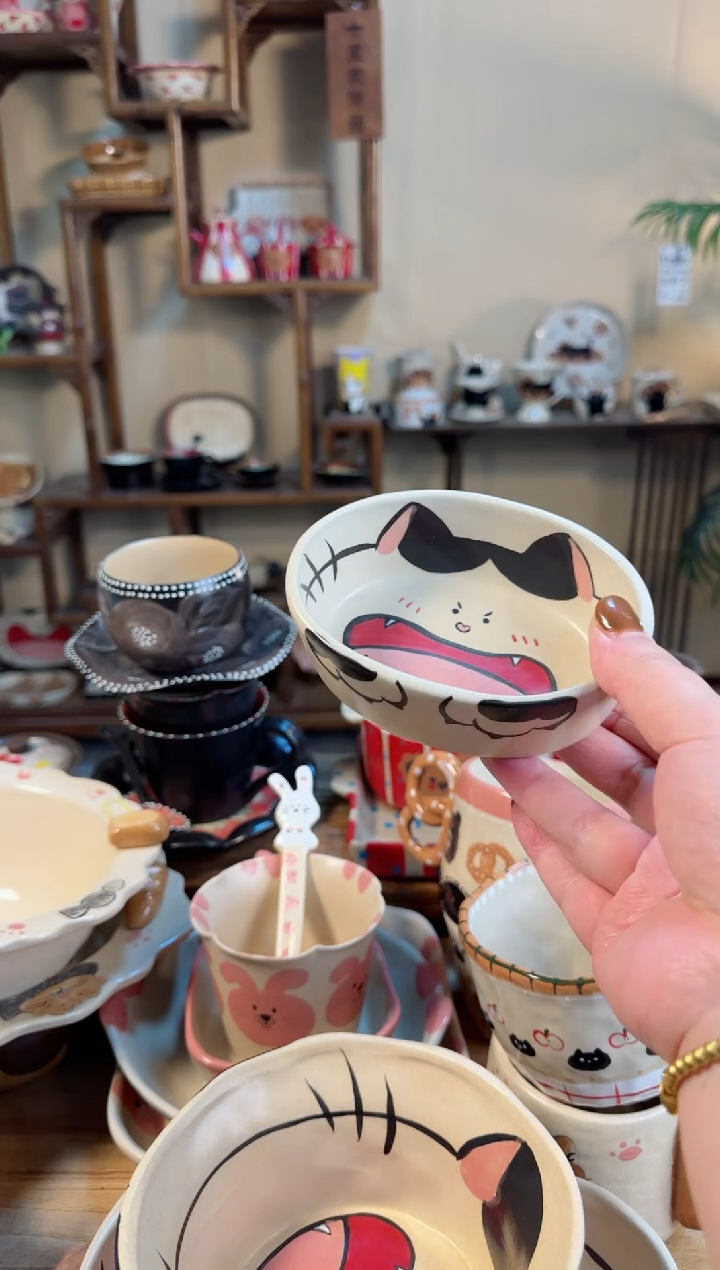 【闪购商品】猫咪碗高温瓷器 瓷器