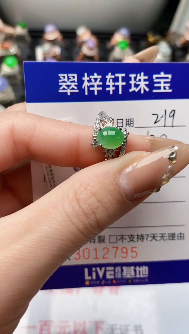 【闪购商品】翡翠戒指银S925镶嵌/2795