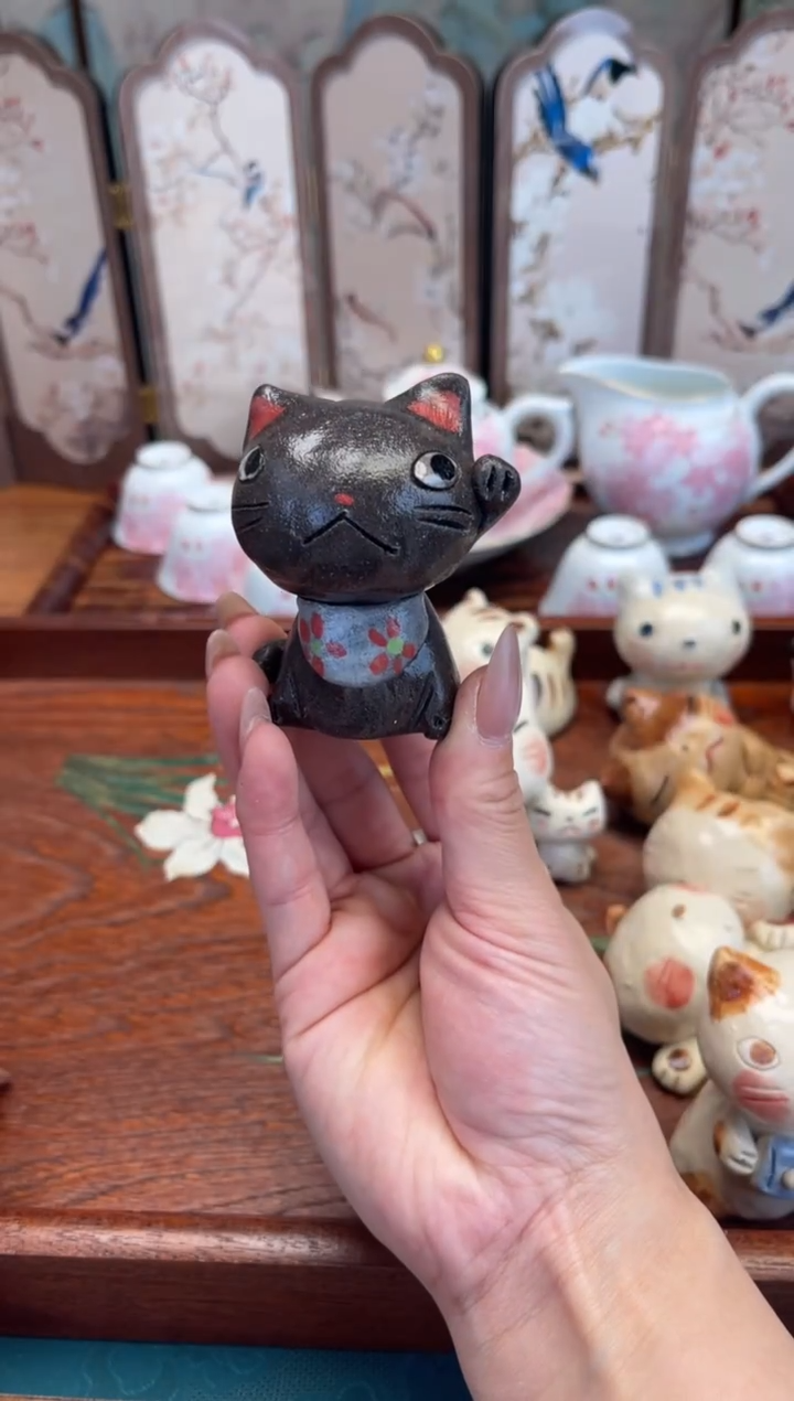 瓷片舞陶馆手作小猫